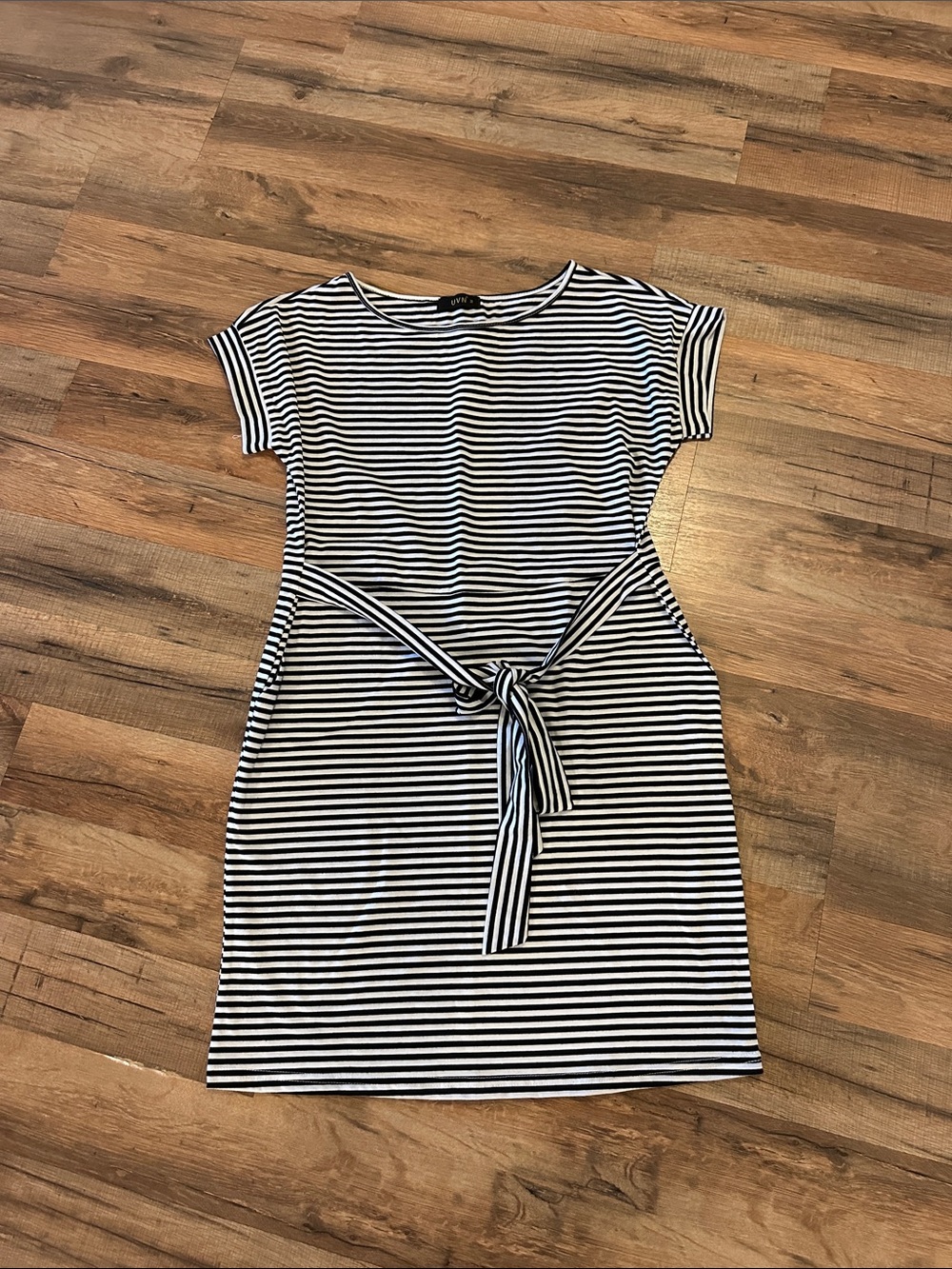 UVN Navy and White Striped Dress